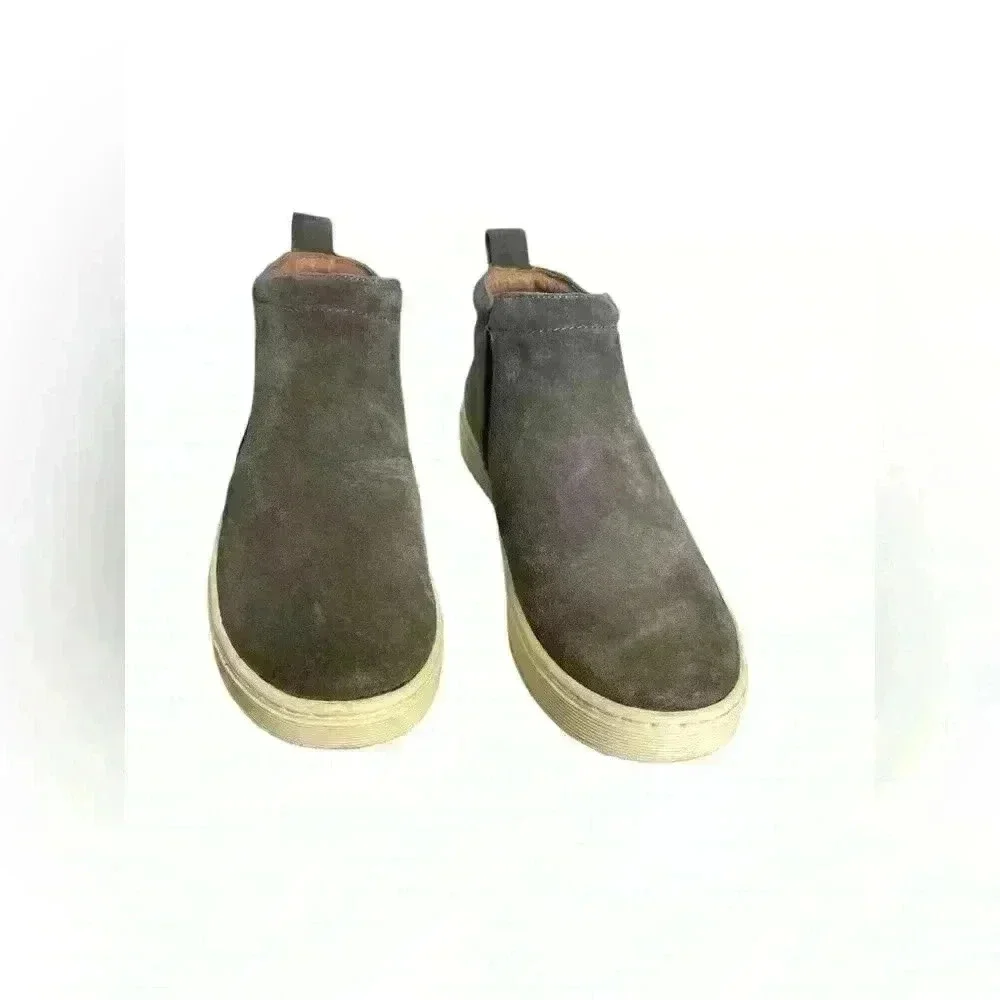 Sofft Britton II Hightop Leather Sneaker Gray Size 7M Smoke Suede Casual Comfort